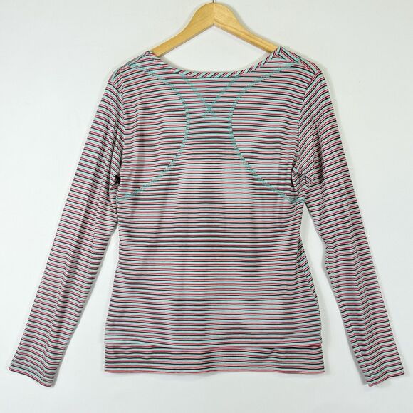 Gramicci Womens Medium Striped Long Sleeve Quick Dry Outdoors Active Shirt Top - Picture 4 of 7